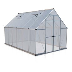 8 x 12 Palram Essence Greenhouse in Silver - isolated view