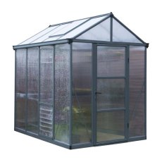 6 x 8 Palram Glory Greenhouse in Anthracite - isolated view