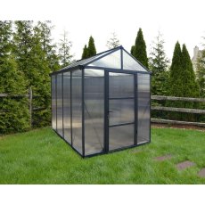 6 x 8 Palram Glory Greenhouse in Anthracite - in situ