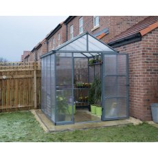 6 x 8 Palram Glory Greenhouse in Anthracite - in situ