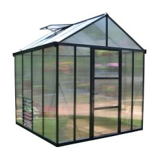 8 x 8 Palram Glory Greenhouse in Anthracite - isolated view