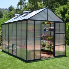 8 x 12 Palram Glory Greenhouse in Anthracite