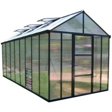8 x 16 Palram Glory Greenhouse in Anthracite - isolated view