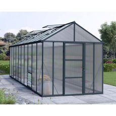 8 x 20 Palram Glory Greenhouse in Anthracite - in situ