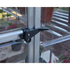 8 x 4 Palram Lean To Grow House Greenhouse in Silver - door handle can be locked with a padlock