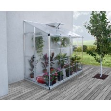 8 x 4 Palram Lean To Grow House Greenhouse in Silver