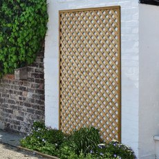 4ft High Forest Rosemore Lattice Trellis - Pressure Treated - insitu