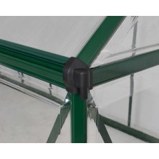 Palram Hybrid Greenhouse in Green - integral guttering