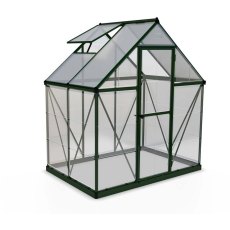 6 x 4 Palram Hybrid Greenhouse in Green - isolated view