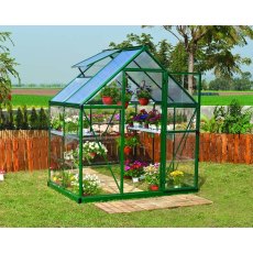 6 x 4 Palram Hybrid Greenhouse in Green - in situ