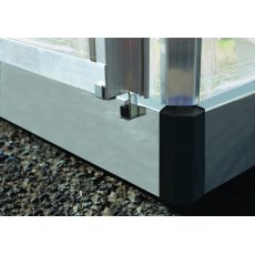 Palram Hybrid Greenhouse in Silver - galvanised steel base aids stability