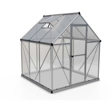 6 x 6 Palram Hybrid Greenhouse in Silver- isolated view