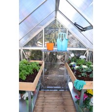 Palram Hybrid Greenhouse in Silver - interior