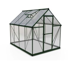 6 x 8 Palram Hybrid Greenhouse in Green - isolated view