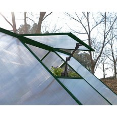 Palram Hybrid Greenhouse in Green - single manual opening roof vent