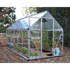 6 x 12 Palram Hybrid Greenhouse in Silver - in situ