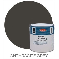 Protek Royal Exterior Paint 2.5 Litres - Anthracite Grey Swatch with Pot