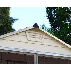 6x3 Palram Skylight Plastic Apex Shed - Tan - gable ventilation