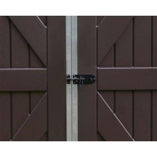 6x5 Palram Skylight Plastic Apex Shed - Tan - door lock