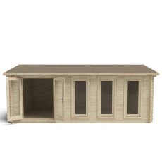 13 x 10  Forest Blakedown Log Cabin - front view doors open