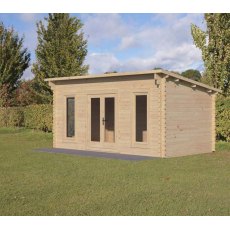 10 x 16 Forest Elmley Pent Log Cabin - full view