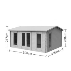 13 x 16 Forest Garden Rushock Log Cabin - dimensions