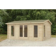 13 x 16 Forest Garden Rushock Log Cabin in situ