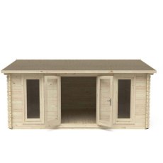 13 x 16 Forest Garden Rushock Log Cabin - 45mm Logs