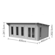 13 x 20 Forest Wolverley Log Cabin - dimensions