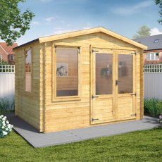 2.6m x 3.3m Mercia Log Cabin 19mm Logs