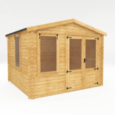 3.3m x 3m Mercia Log Cabin 19mm Logs - floor plan