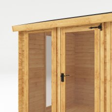 3m x 2.5m Mercia Log Cabin - 19mm - isolated door view