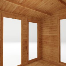 3.5m X 3m Mercia Log Cabin - 19mm - isolated internal view