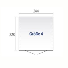 8 x 8 Biohort Europa 4 Metal Shed - Dimensions