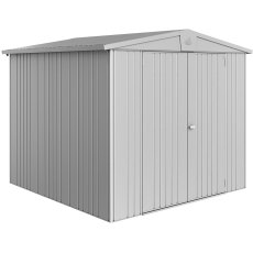 8 x 8 (2.44m x 2.28m) Biohort Europa 4 Metal Shed - Metallic Silver