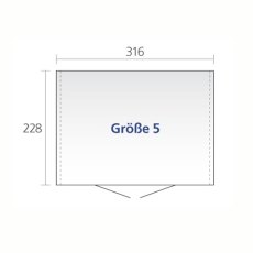 10 x 8 Biohort Europa 5 Metal Shed - Dimensions