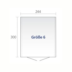 8 x 10 Biohort Europa 6 Metal Shed - Dimensions