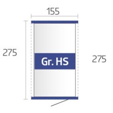 5 x 9 Biohort HighLine HS Metal Shed - Single Door - Dimensions