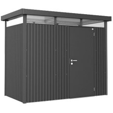 9 x 5 (2.75m x 1.55m) Biohort HighLine H1 Metal Shed - Single Door - Metallic Dark Grey