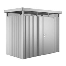 9 x 5 (2.75m x 1.55m) Biohort HighLine H1 Metal Shed - Single Door - Metallic Silver