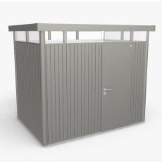 9 x 6 Biohort HighLine H2 Metal Shed - Single Door - Metallic Quartz Grey