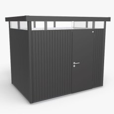 9 x 6 Biohort HighLine H2 Metal Shed - Single Door - Metallic Dark Grey