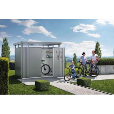 9 x 6 Biohort HighLine H2 Metal Shed - Single Door - In situ