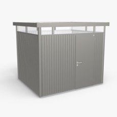 9 x 8 Biohort HighLine H3 Metal Shed - Single Door - Metallic Quartz Grey