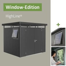 9 x 9 Biohort HighLine H4 Metal Shed - Single Door - Window
