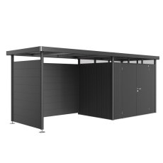 9 x 10 Biohort HighLine H5 Metal Shed - Single Door - side canopy