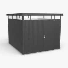 9 x 10 Biohort HighLine H5 Metal Shed - Single Door - Metallic Dark Grey