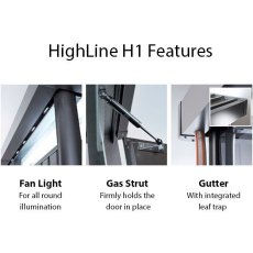 9 x 5 Biohort HighLine H1 Metal Shed - Double Door - Features