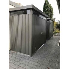 9x5 Biohort HighLine H1 Metal Shed - Double Door - Customer side view image