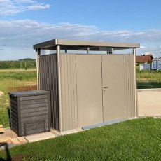 9x5 Biohort HighLine H1 Metal Shed - Double Door - Double Door - In Situ